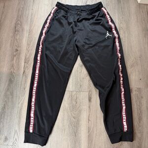 Jordan Track Pants Mens XL Black Tape Side Stripe Joggers Cuffed AQ2696-010